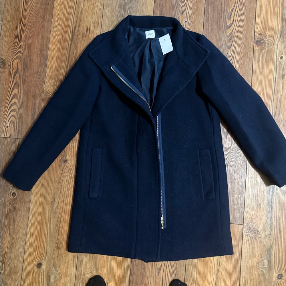 J. Crew Women's Dark Blue Pea Coat